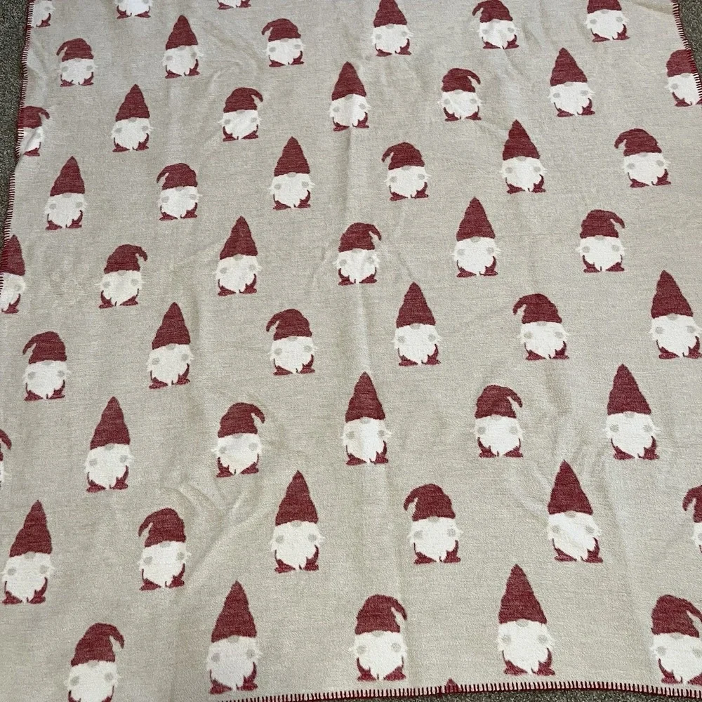 Docofil Reversible Throw Blanket Gnome Motif Portugal Holiday Collectable